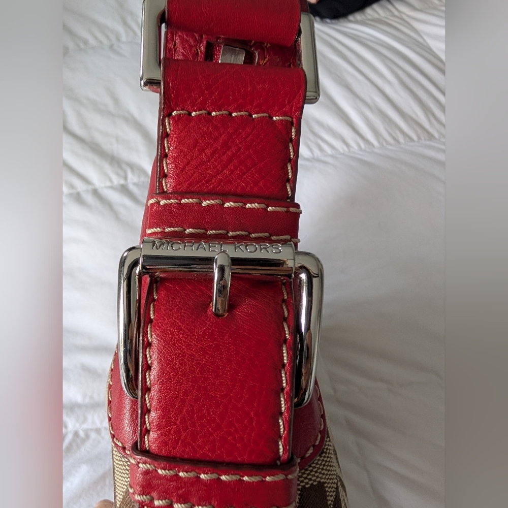 Michael Kors Red and Brown Women's Bag - Picture 8 of 9